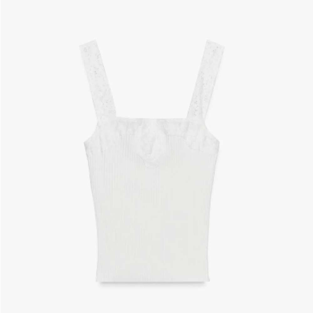 Zara White Lace Camisole